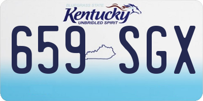 KY license plate 659SGX