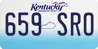 KY license plate 659SRO