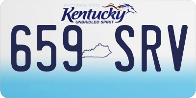 KY license plate 659SRV