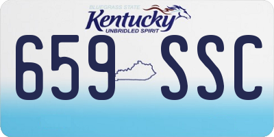 KY license plate 659SSC