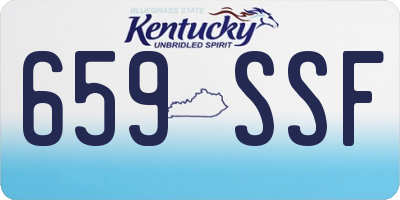 KY license plate 659SSF