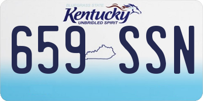 KY license plate 659SSN