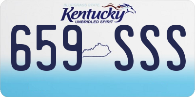 KY license plate 659SSS