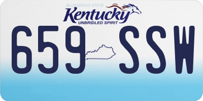 KY license plate 659SSW
