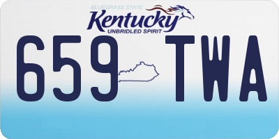 KY license plate 659TWA