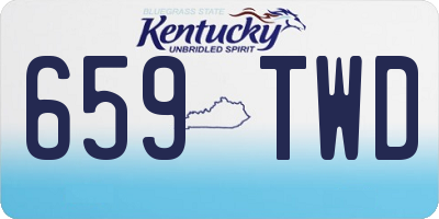 KY license plate 659TWD