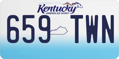 KY license plate 659TWN