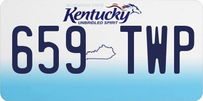 KY license plate 659TWP