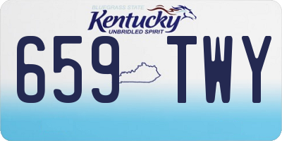 KY license plate 659TWY