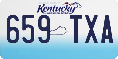 KY license plate 659TXA