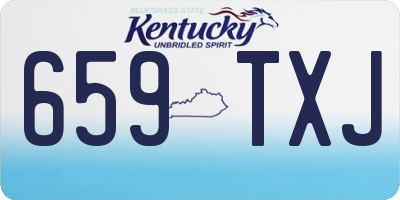 KY license plate 659TXJ