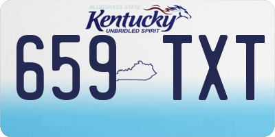 KY license plate 659TXT