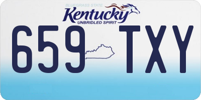 KY license plate 659TXY