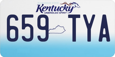 KY license plate 659TYA