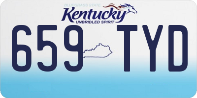 KY license plate 659TYD