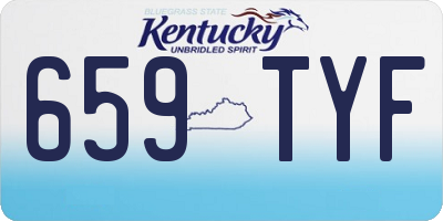 KY license plate 659TYF