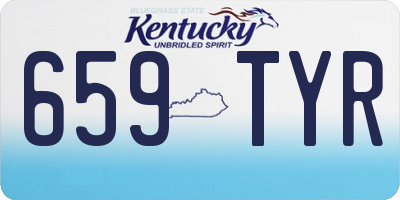 KY license plate 659TYR