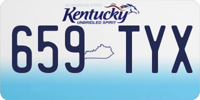 KY license plate 659TYX