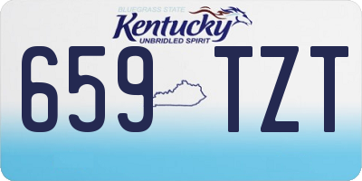 KY license plate 659TZT