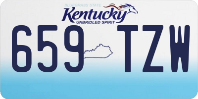KY license plate 659TZW