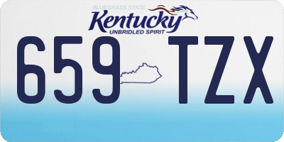 KY license plate 659TZX