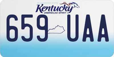 KY license plate 659UAA