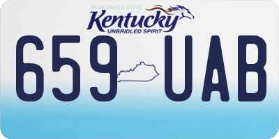 KY license plate 659UAB