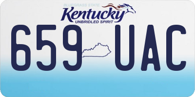 KY license plate 659UAC