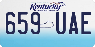 KY license plate 659UAE