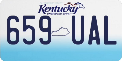 KY license plate 659UAL
