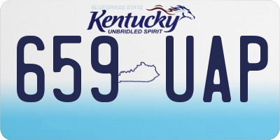 KY license plate 659UAP
