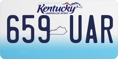 KY license plate 659UAR