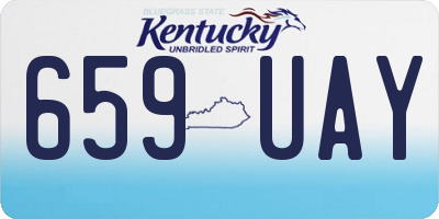 KY license plate 659UAY