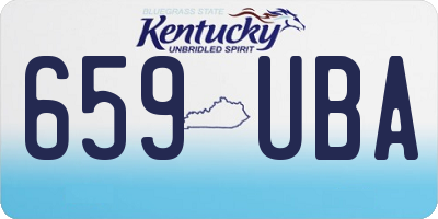 KY license plate 659UBA