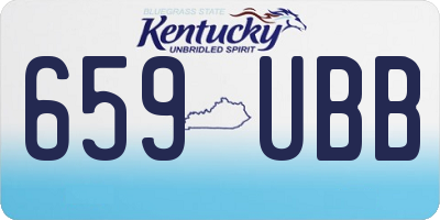 KY license plate 659UBB
