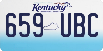 KY license plate 659UBC