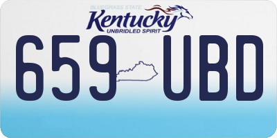 KY license plate 659UBD