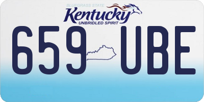 KY license plate 659UBE