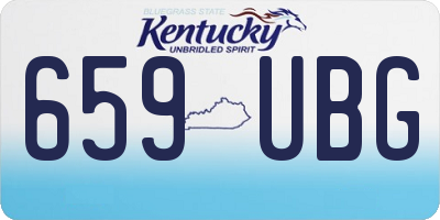 KY license plate 659UBG