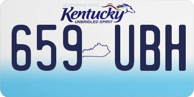 KY license plate 659UBH