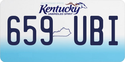 KY license plate 659UBI
