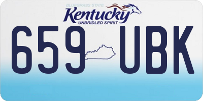 KY license plate 659UBK
