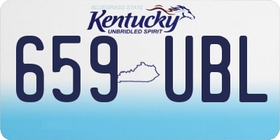 KY license plate 659UBL