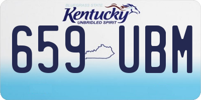 KY license plate 659UBM