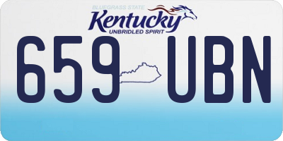 KY license plate 659UBN