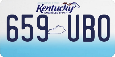 KY license plate 659UBO