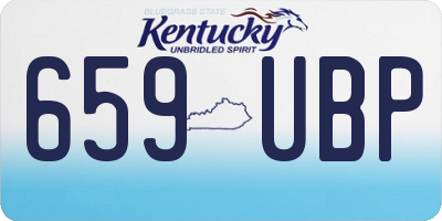 KY license plate 659UBP