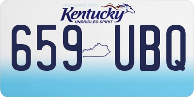 KY license plate 659UBQ