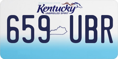 KY license plate 659UBR