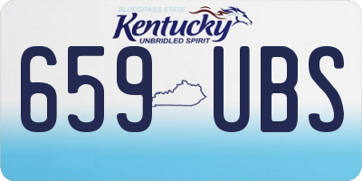 KY license plate 659UBS